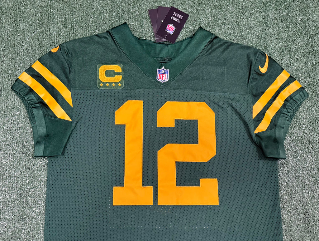 Aaron Rodgers Green Bay Packers Jersey #12 Nike Vapor Elite Green Size 44 (Large) NFL