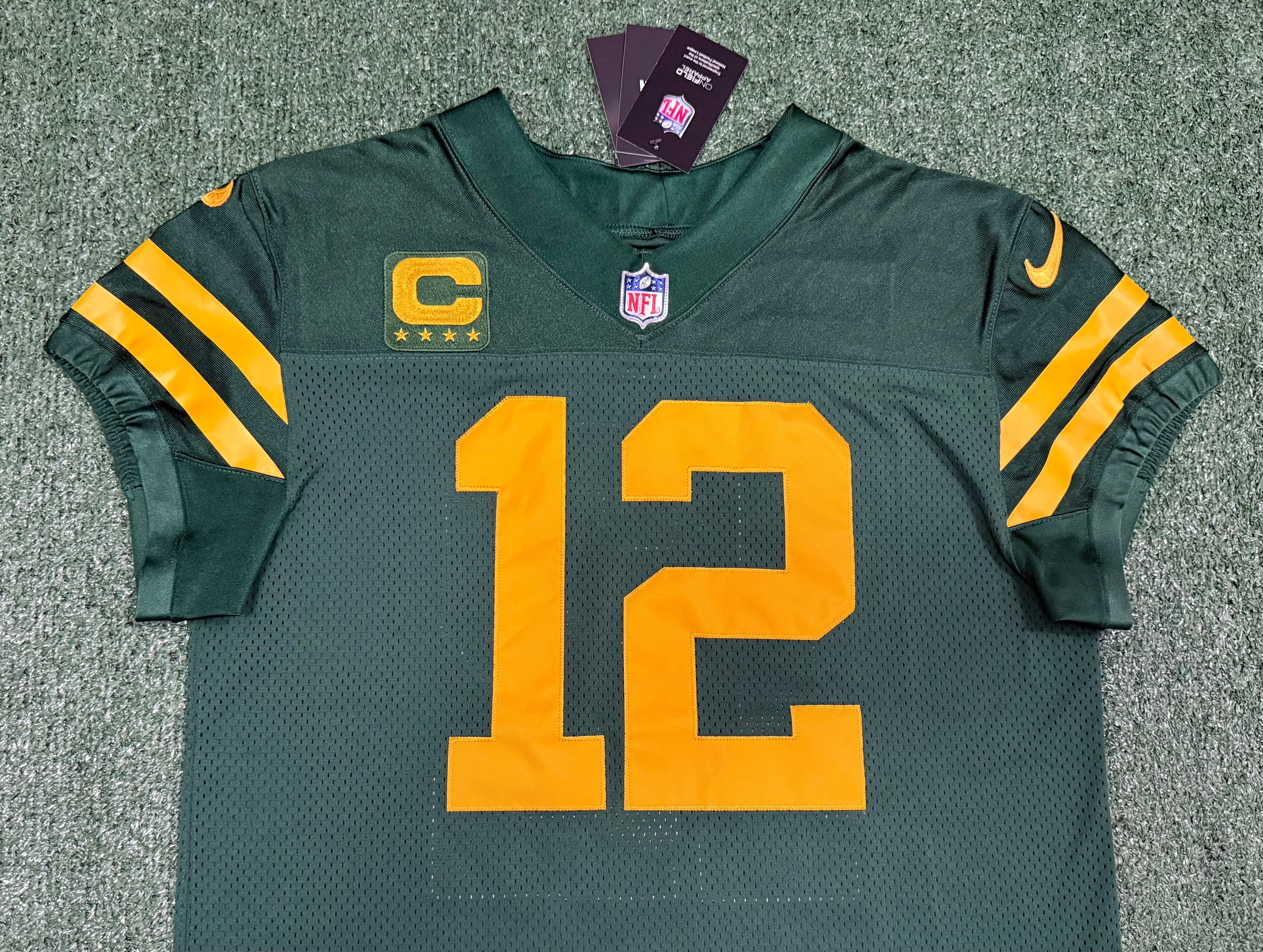 Aaron Rodgers Green Bay Packers Jersey #12 Nike Vapor Elite Green Size 44 (Large) NFL