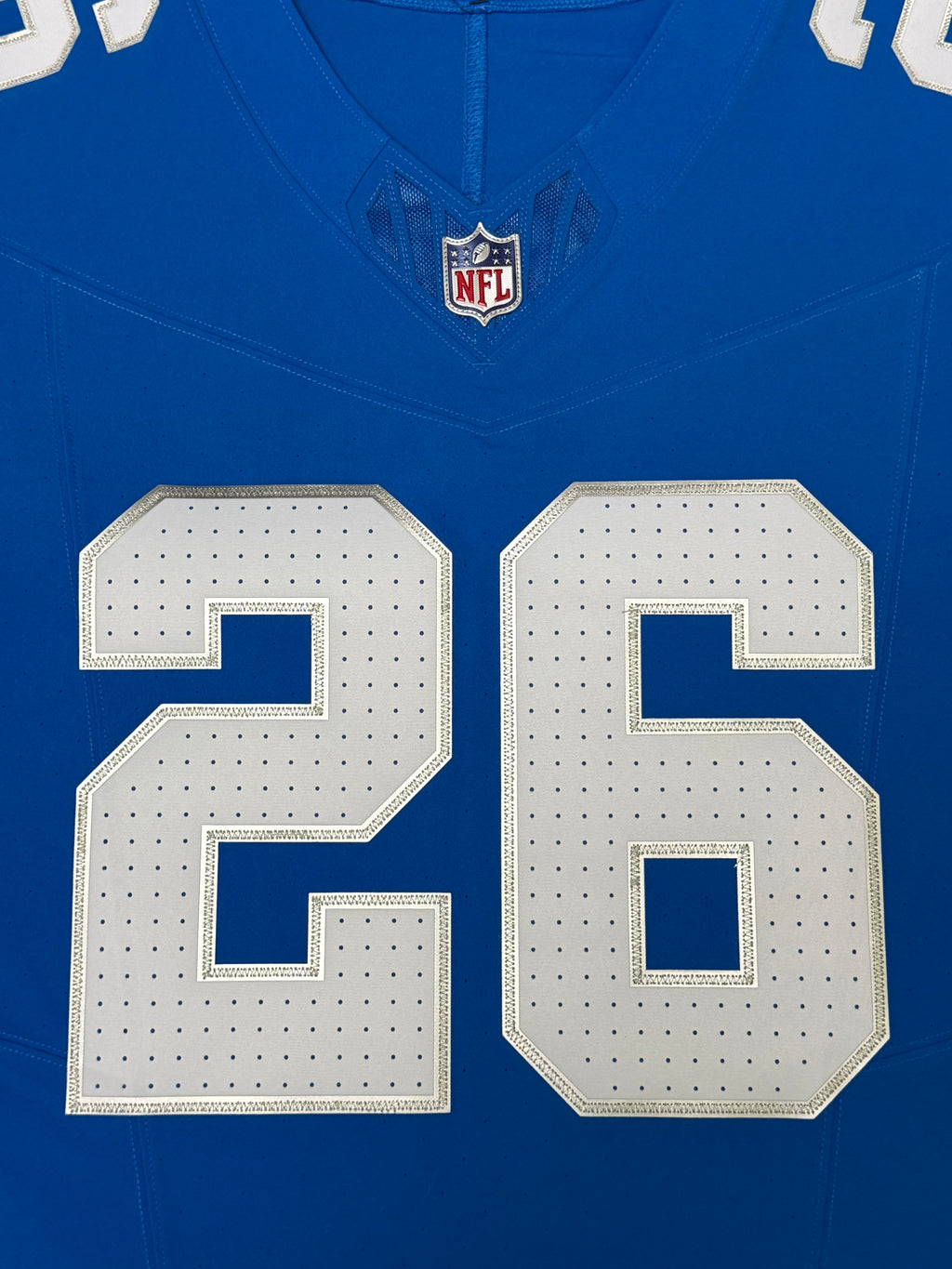 Jahmyr Gibbs Detroit Lions Jersey #26 Nike Vapor FUSE Elite Blue Size 40 (Medium) NFL