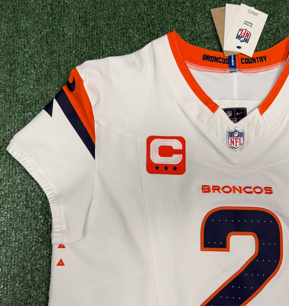 Pat Surtain II Denver Broncos Jersey #2 Nike Vapor Fuse Elite White Size 48 (XL) NFL