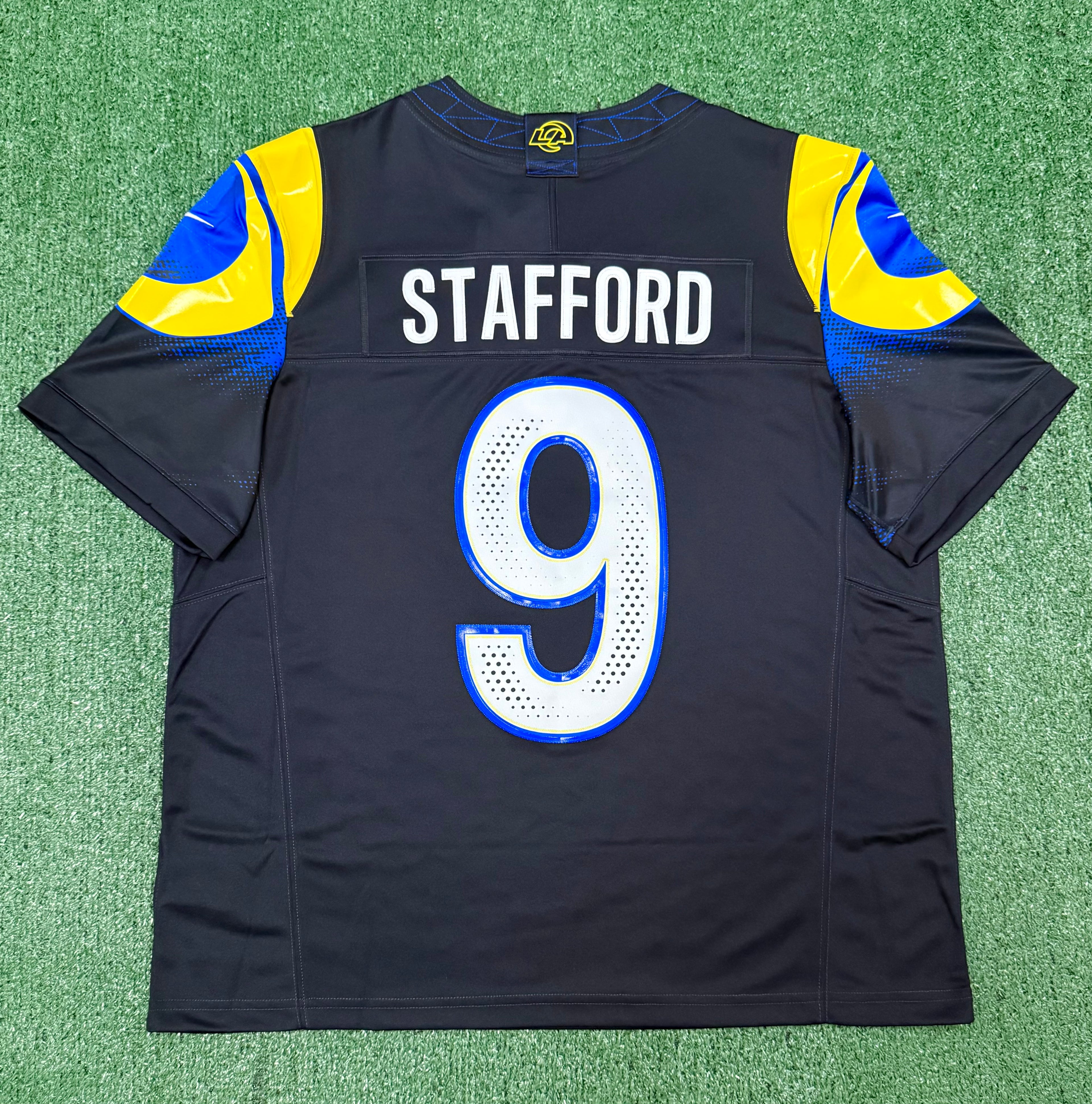 Matthew Stafford Los Angeles Rams Jersey #9 Nike FUSE Rivalry Black Size (XL) NFL