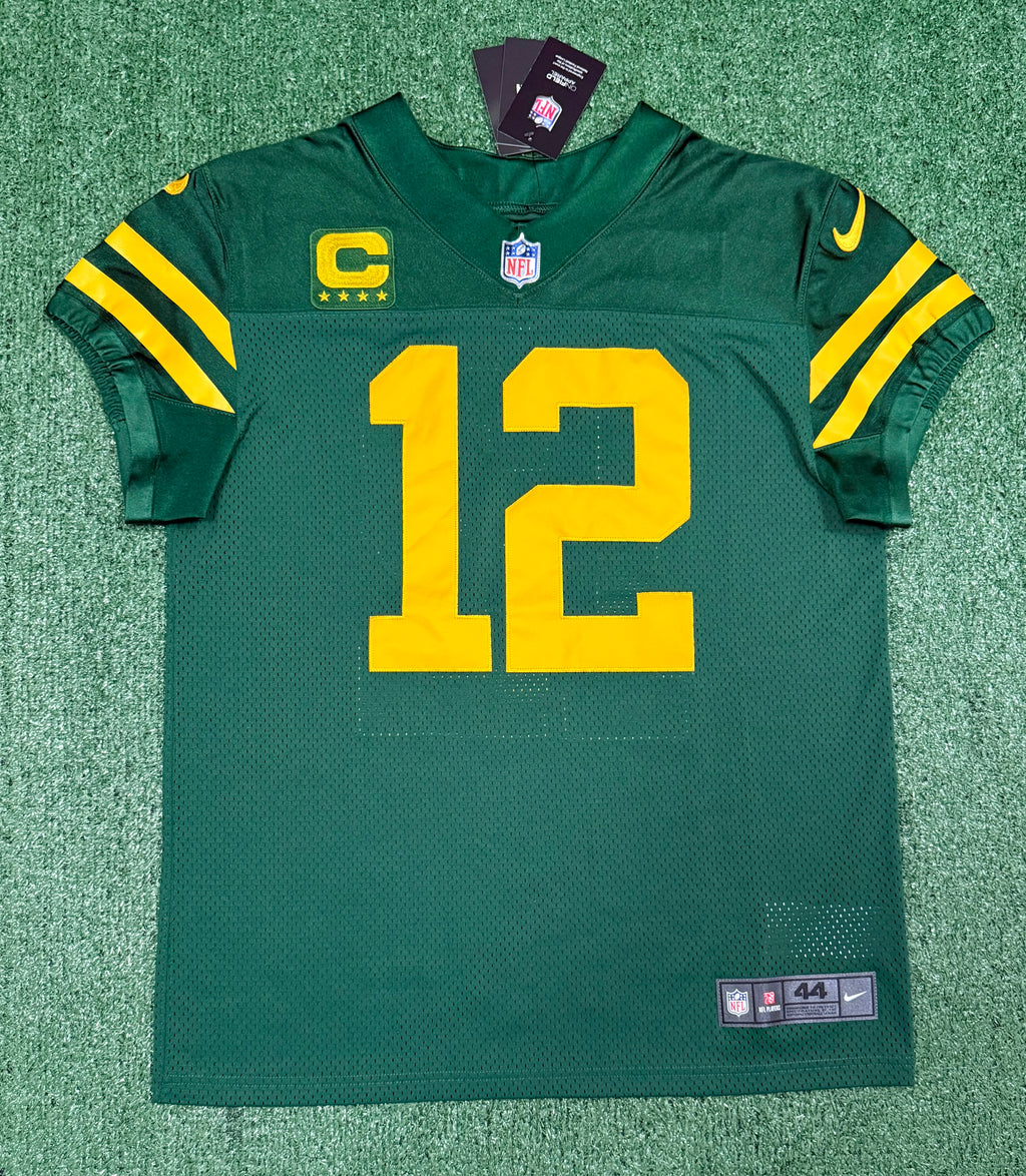 Aaron Rodgers Green Bay Packers Jersey #12 Nike Vapor Elite Green Size 44 (Large) NFL