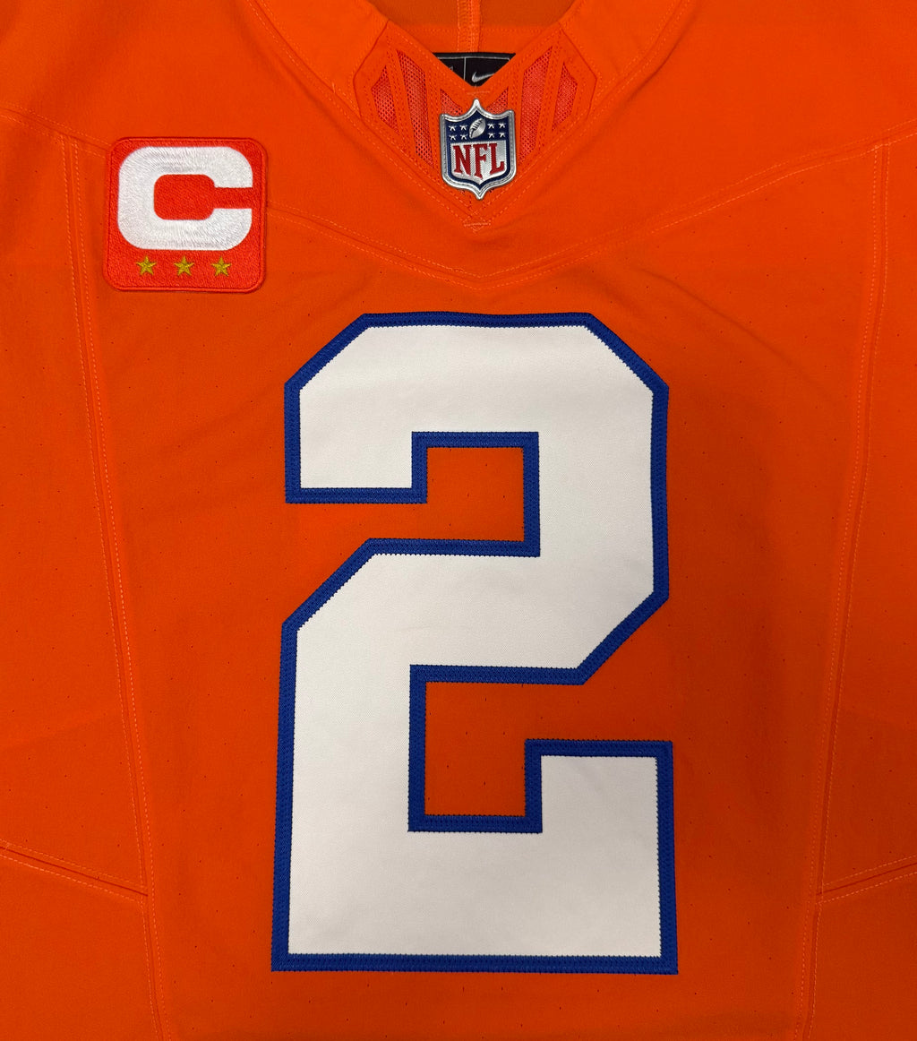 Pat Surtain II Denver Broncos Jersey #2 Nike Vapor Fuse Elite Orange Size 40 (M) NFL