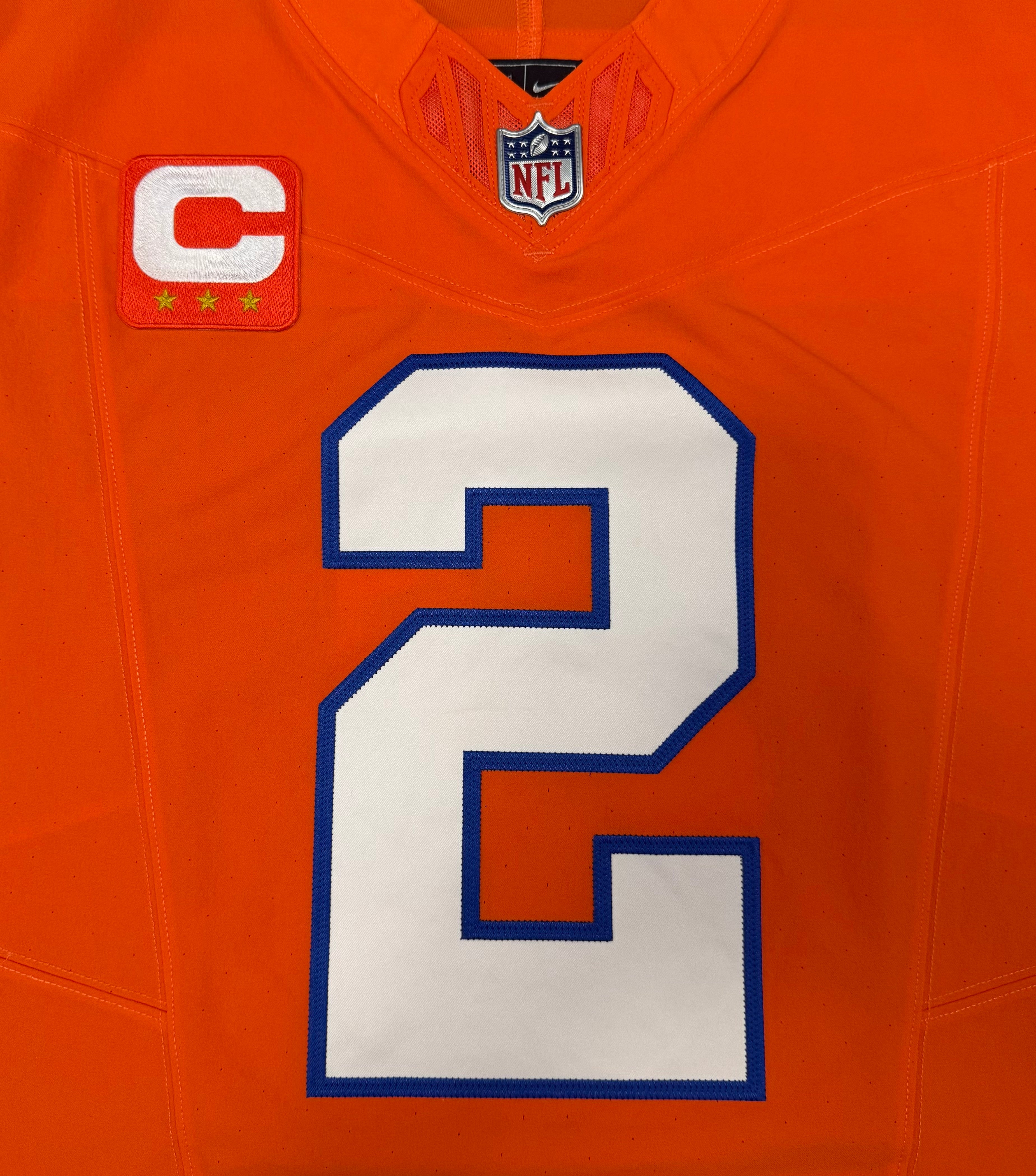 Pat Surtain II Denver Broncos Jersey #2 Nike Vapor Fuse Elite Orange Size 40 (M) NFL