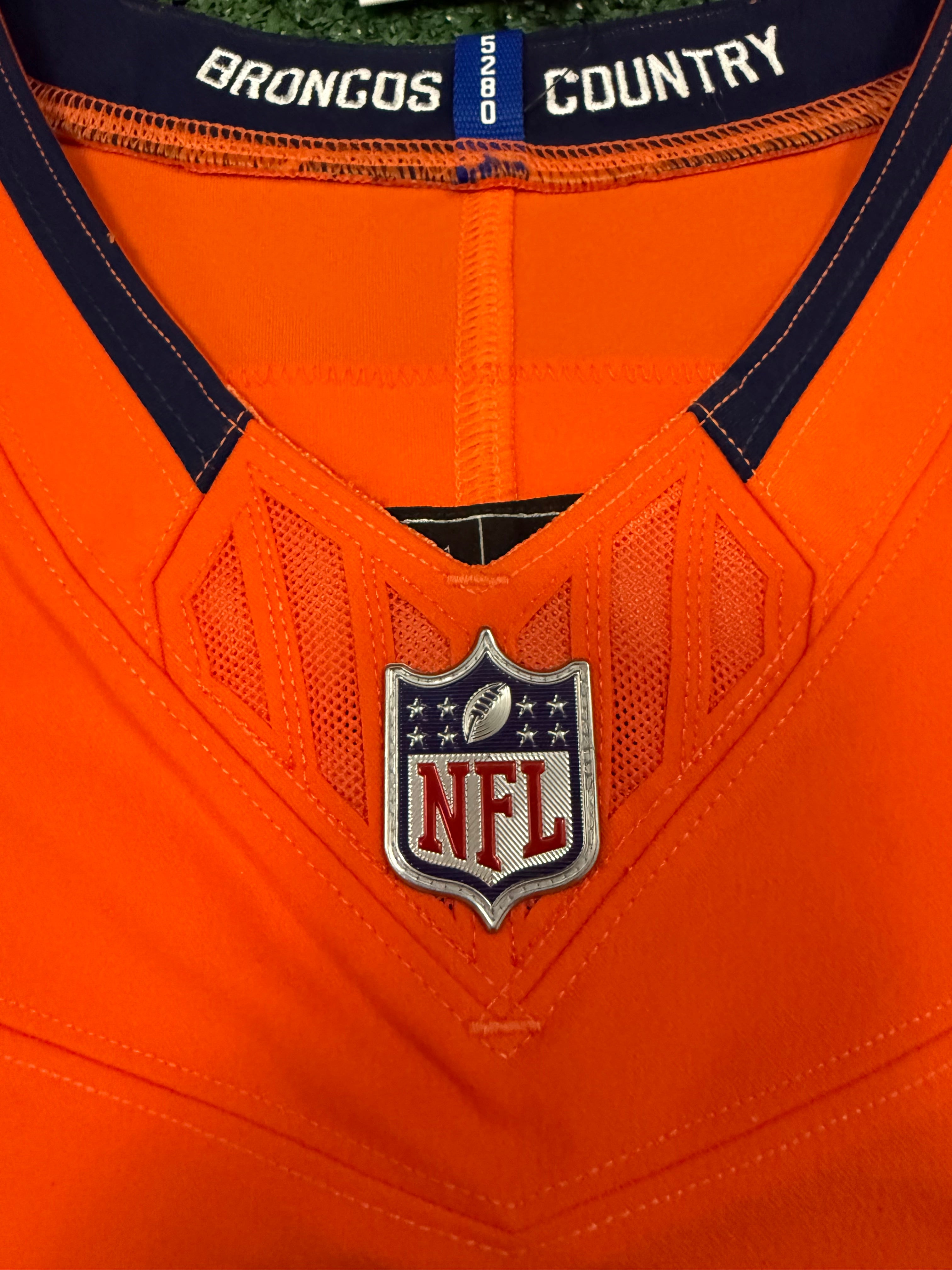 Pat Surtain II Denver Broncos Jersey #2 Nike Vapor Fuse Elite Orange Size 44 (L) NFL