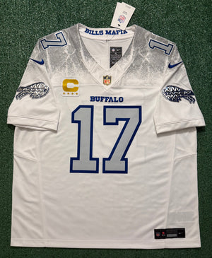 Josh Allen Buffalo Bills Jersey #17 Nike Vapor Fuse Limited Rivalry White Size (XL) NFL