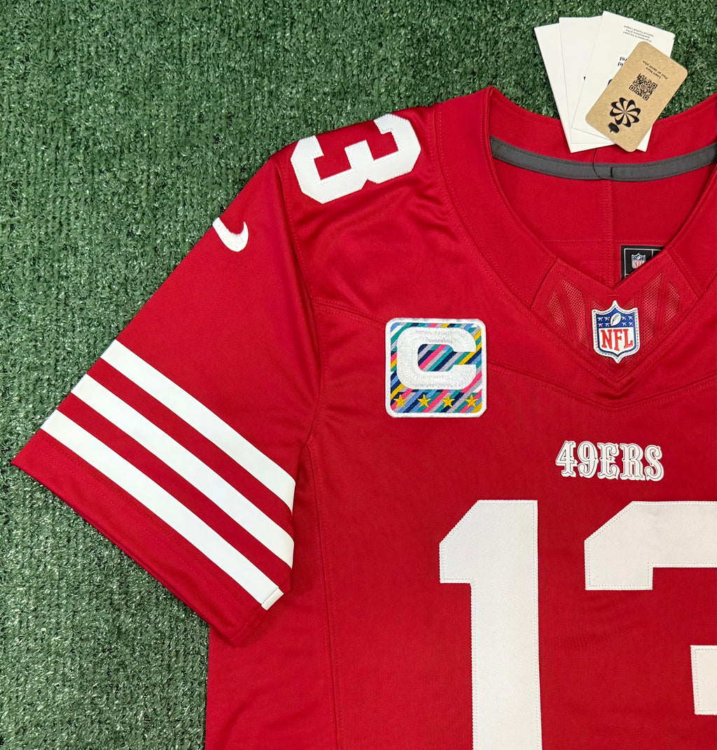 Brock Purdy San Francisco 49ers Jersey #13 Nike Vapor Fuse Limited Stitched Red Size (Medium) NFL