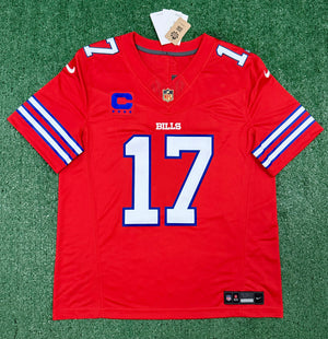 Josh Allen Buffalo Bills Jersey #17 Nike Vapor Fuse Limited Stitched Red Size Large NFL