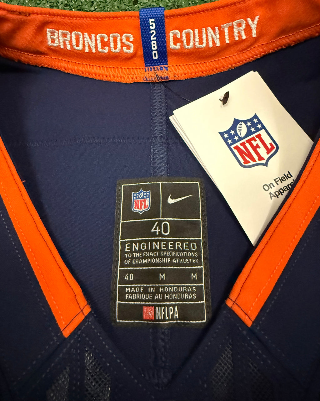 Bo Nix Denver Broncos Jersey #10 Nike Vapor Fuse Elite Navy Size 40 (M) NFL