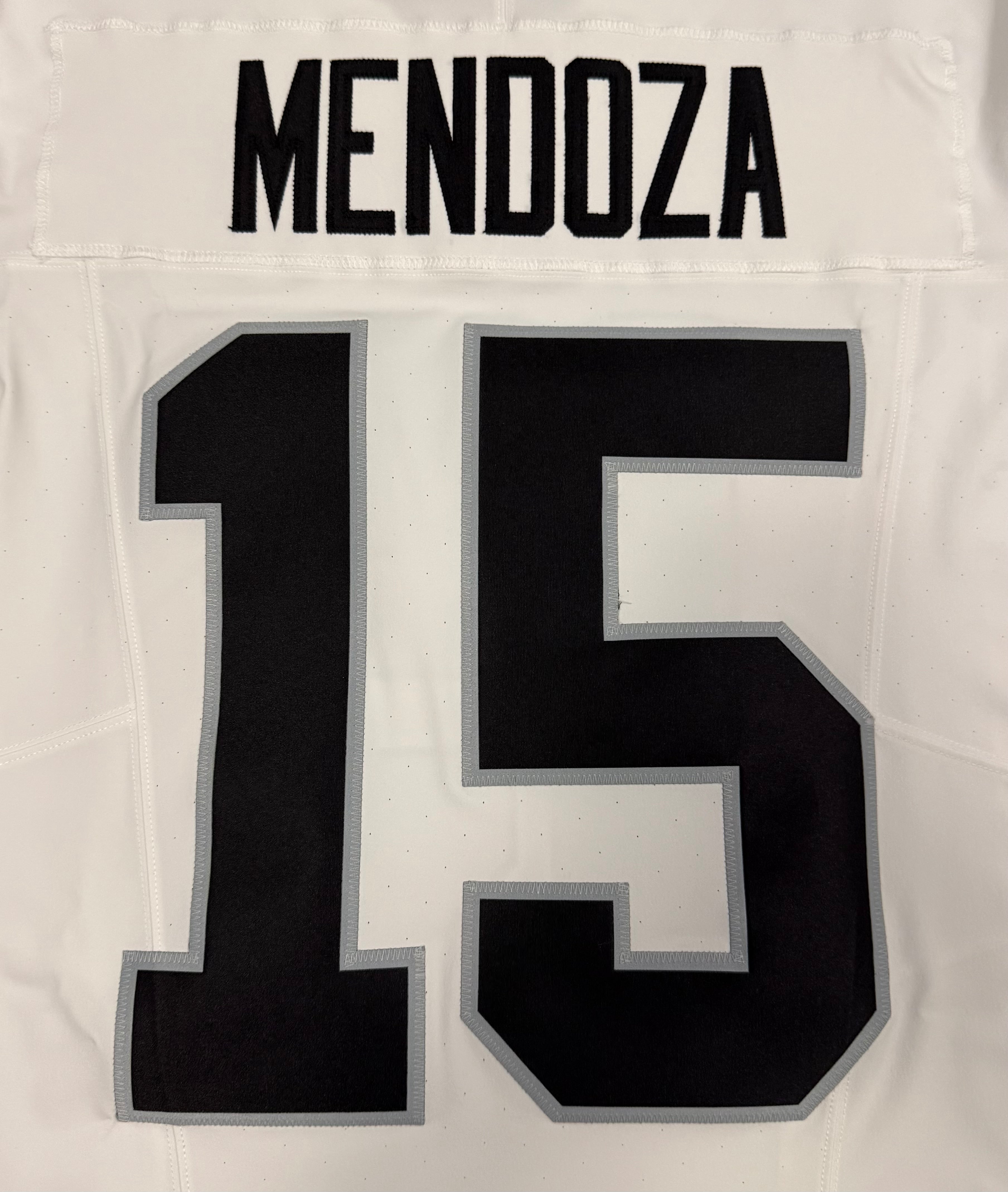 Fernando Mendoza Las Vegas Raiders Jersey #15 Nike Vapor Fuse Elite White Size 44 (L) NFL