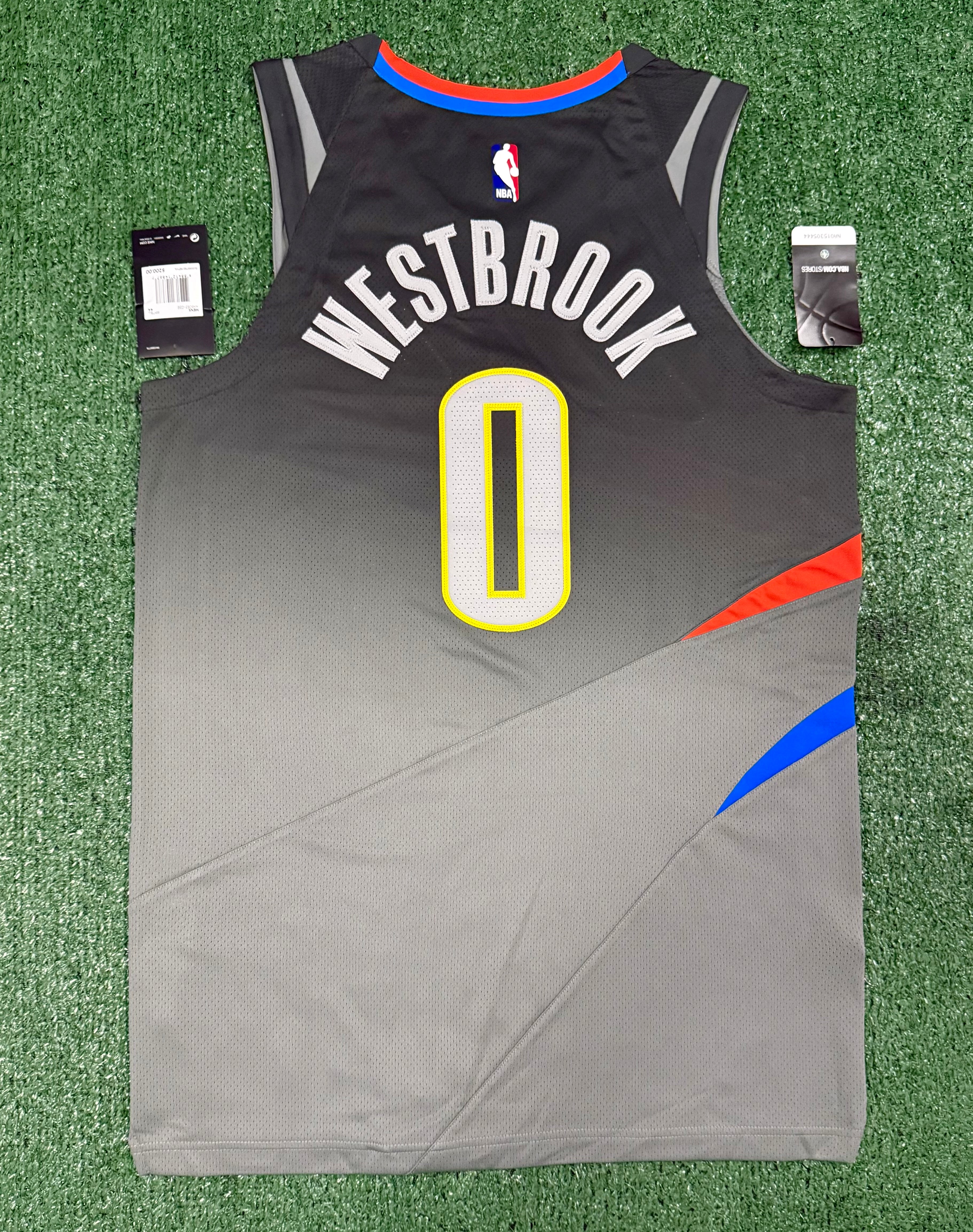 Russell Westbrook Oklahoma City Thunder Jersey #0 Nike Aeroswift Authentic Gray Size 44 (M) NBA