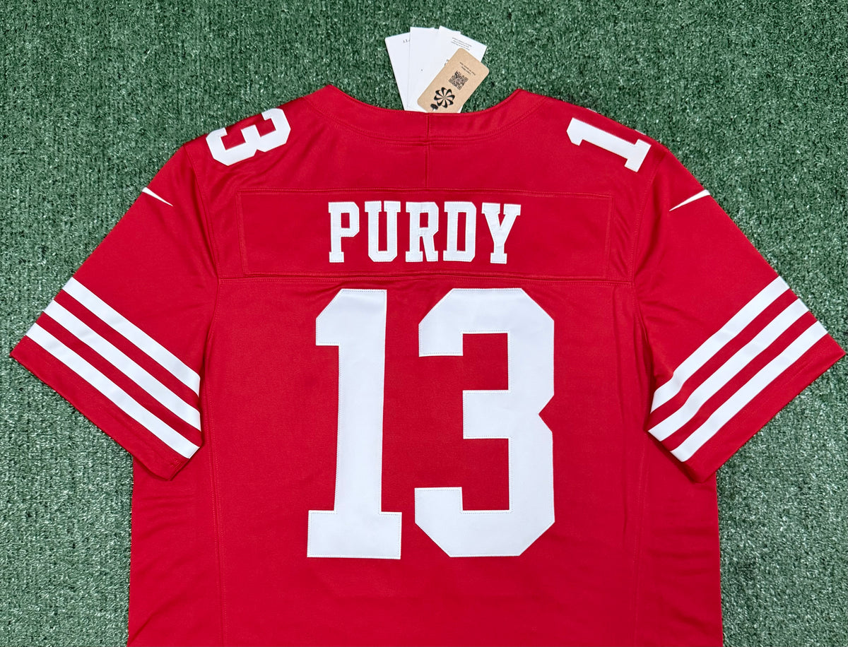 Brock Purdy San Francisco 49ers Jersey #13 Nike Vapor Fuse Limited Stitched Red Size (XL) NFL