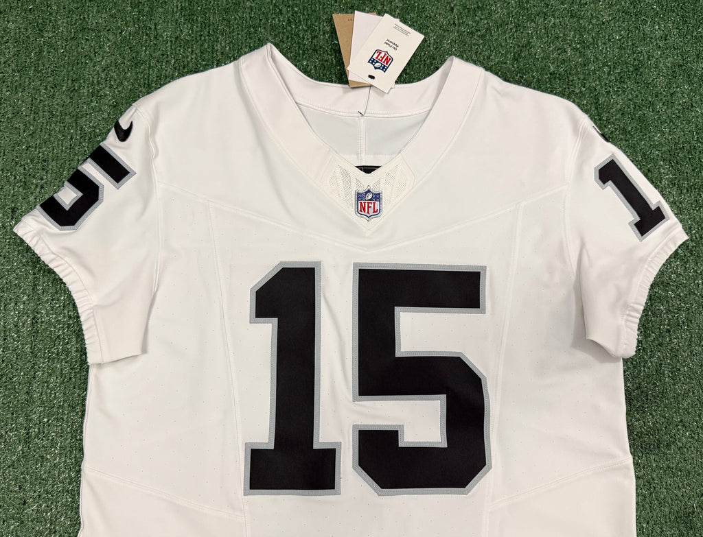 Fernando Mendoza Las Vegas Raiders Jersey #15 Nike Vapor Fuse Elite White Size 44 (L) NFL