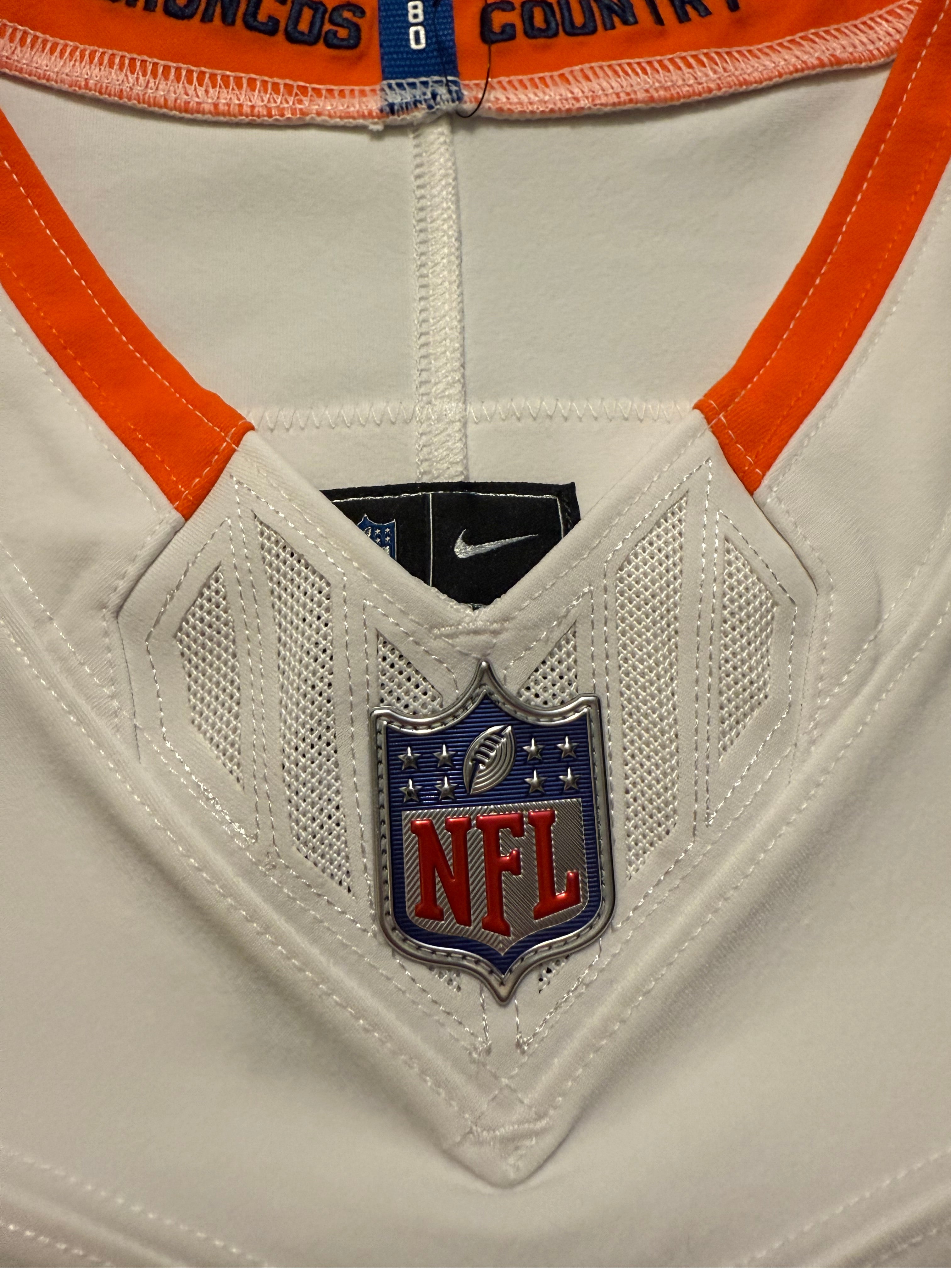 Bo Nix Denver Broncos Jersey #10 Nike Vapor Fuse Elite White Size 44 (L) NFL