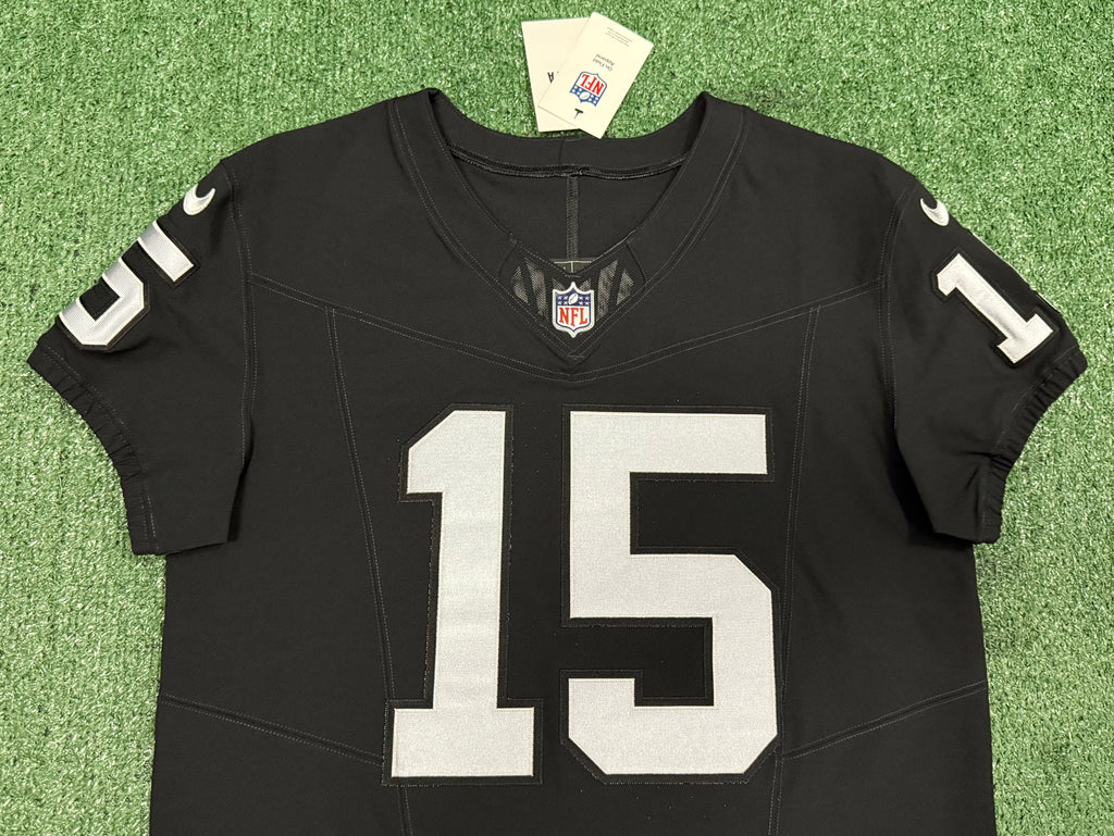 Fernando Mendoza Las Vegas Raiders Jersey #15 Nike Vapor Fuse Elite Black Size 44 (L) NFL