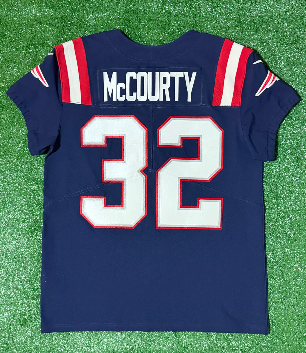 Devin McCourty New England Patriots Jersey #32 Nike Vapor Elite Blue Size 44 (Large) NFL