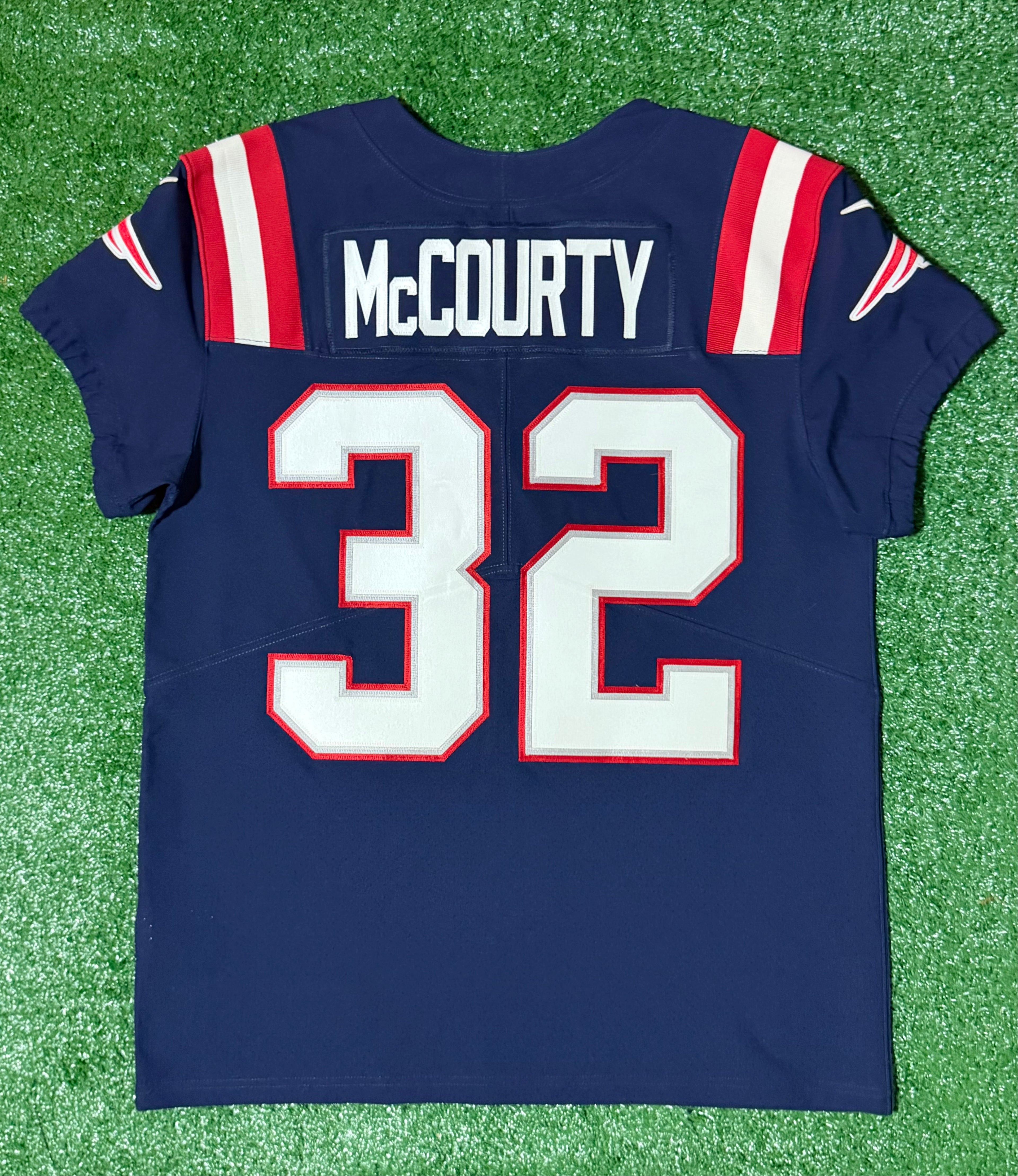Devin McCourty New England Patriots Jersey #32 Nike Vapor Elite Blue Size 44 (Large) NFL