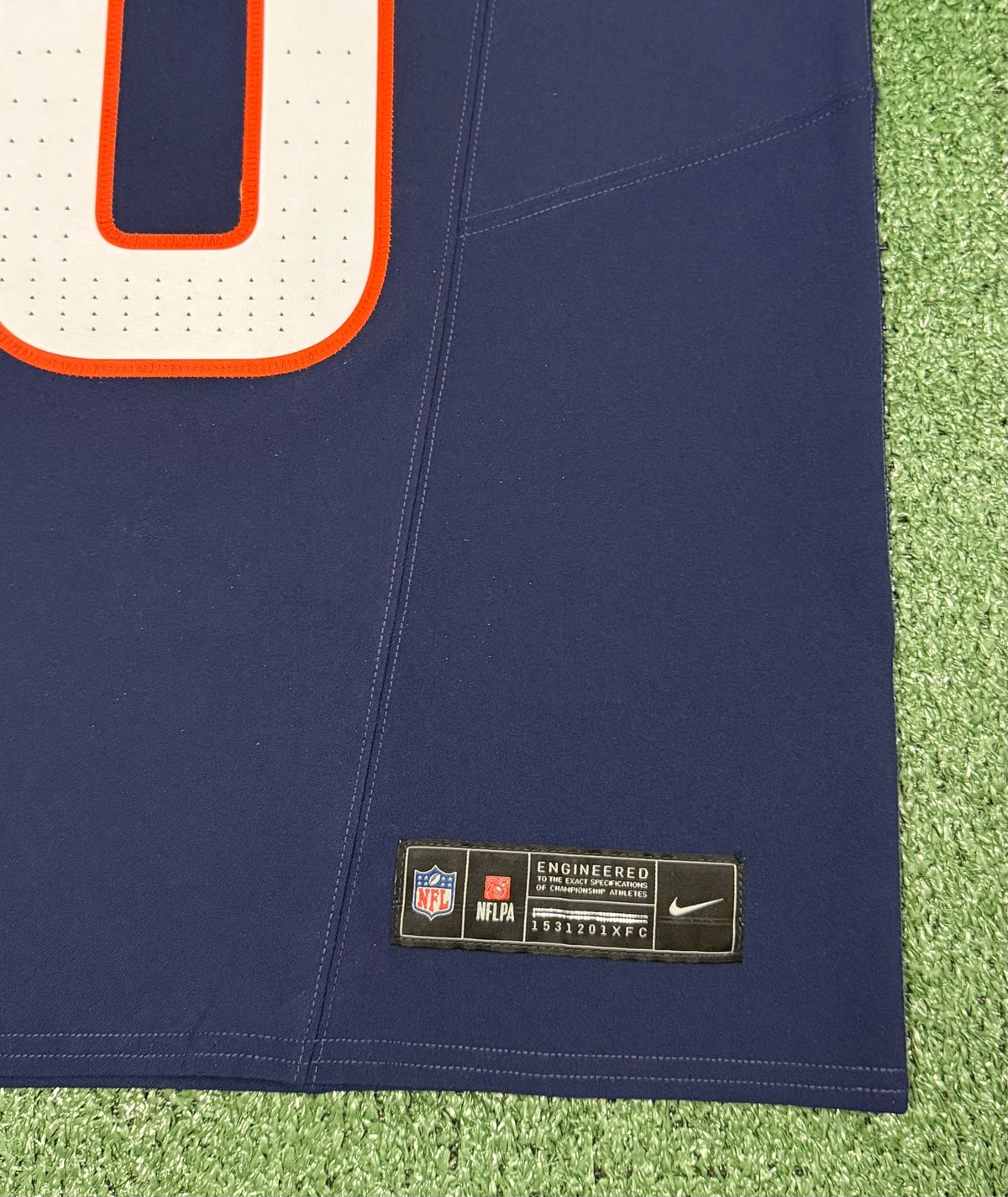 Bo Nix Denver Broncos Jersey #10 Nike Vapor Fuse Elite Navy Size 40 (M) NFL