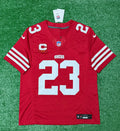 Christian McCaffrey San Francisco 49ers Jersey #23 Nike Vapor Fuse Limited Stitched Red Size (Medium) NFL