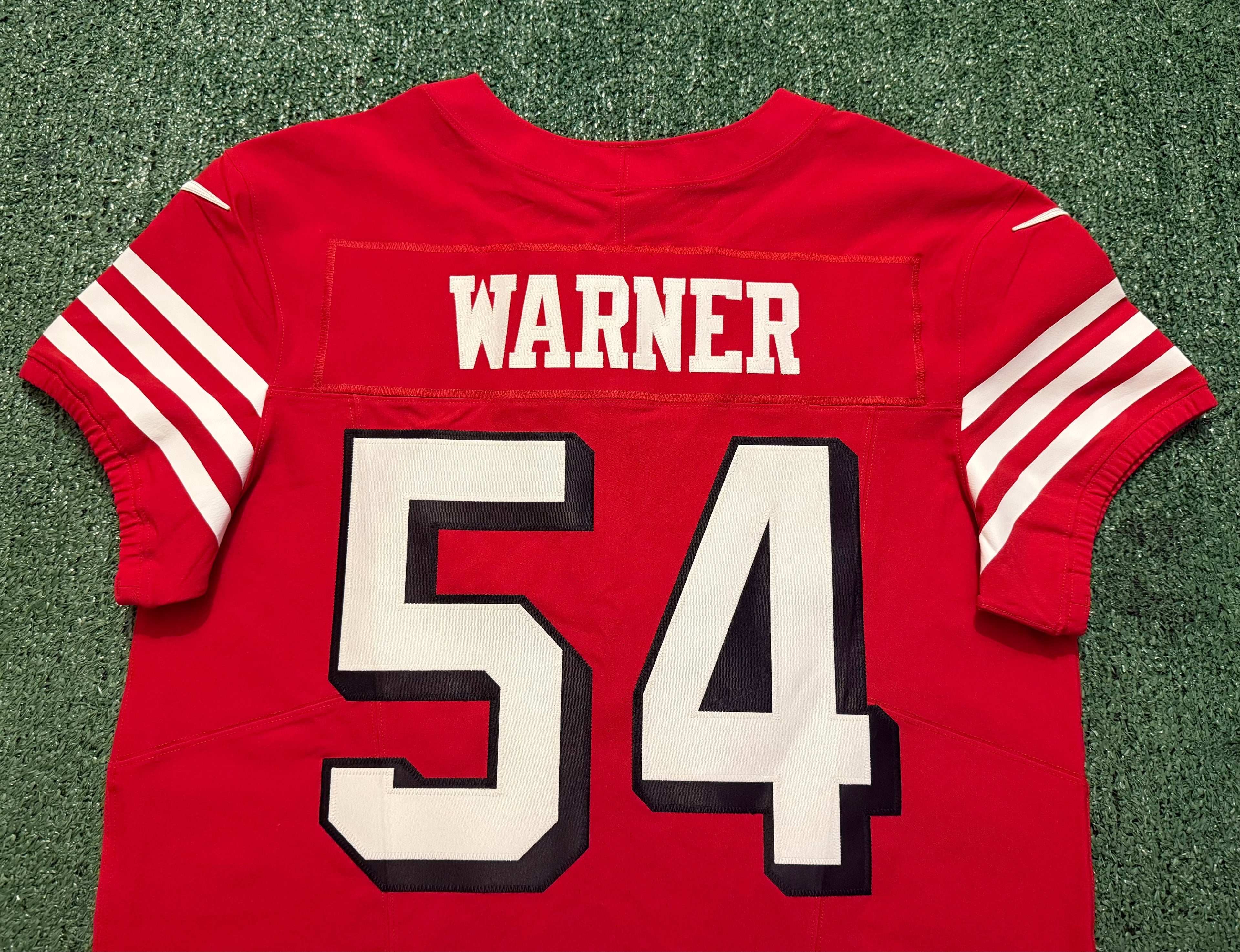 Fred Warner San Francisco 49ers Jersey #54 Nike Vapor FUSE Elite Red Size 44 (Large) NFL
