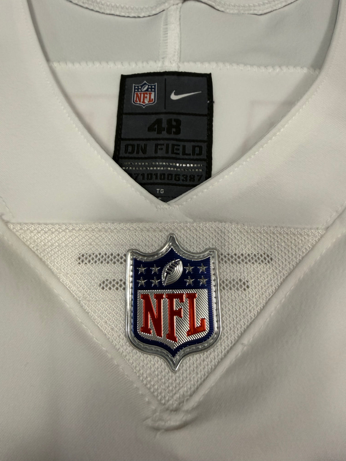 Christian McCaffrey San Francisco 49ers Jersey #23 Nike Vapor FUSE Elite White Size 48 (XL) NFL