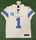 Cam Ward Tennessee Titans Jersey #1 Nike Vapor Fuse Elite White Size 40 (M) NFL
