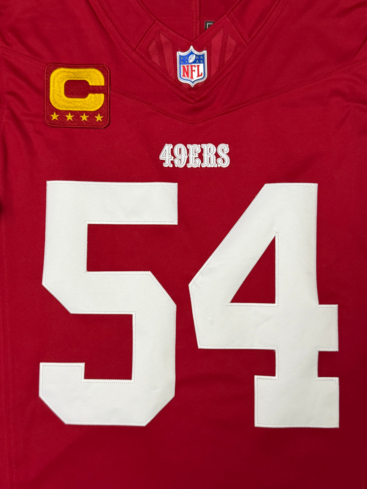 Fred Warner San Francisco 49ers Jersey #54 Nike Vapor Fuse Limited Stitched Red Size (Medium) NFL