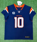 Bo Nix Denver Broncos Jersey #10 Nike Vapor Fuse Elite Navy Size 48 (XL) NFL