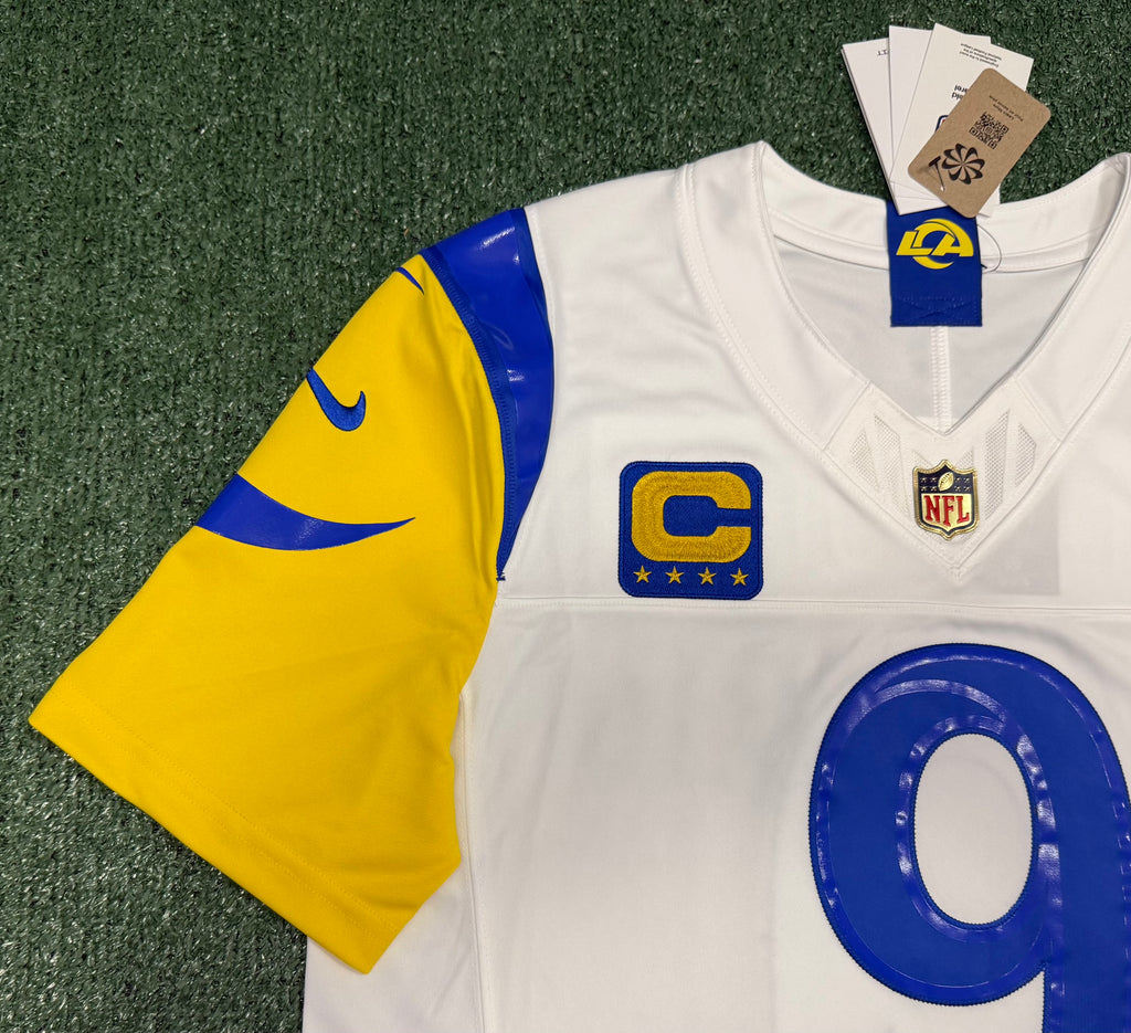 Matthew Stafford Los Angeles Rams Jersey #9 Nike Vapor Fuse Limited Stitched White Size (Large) NFL