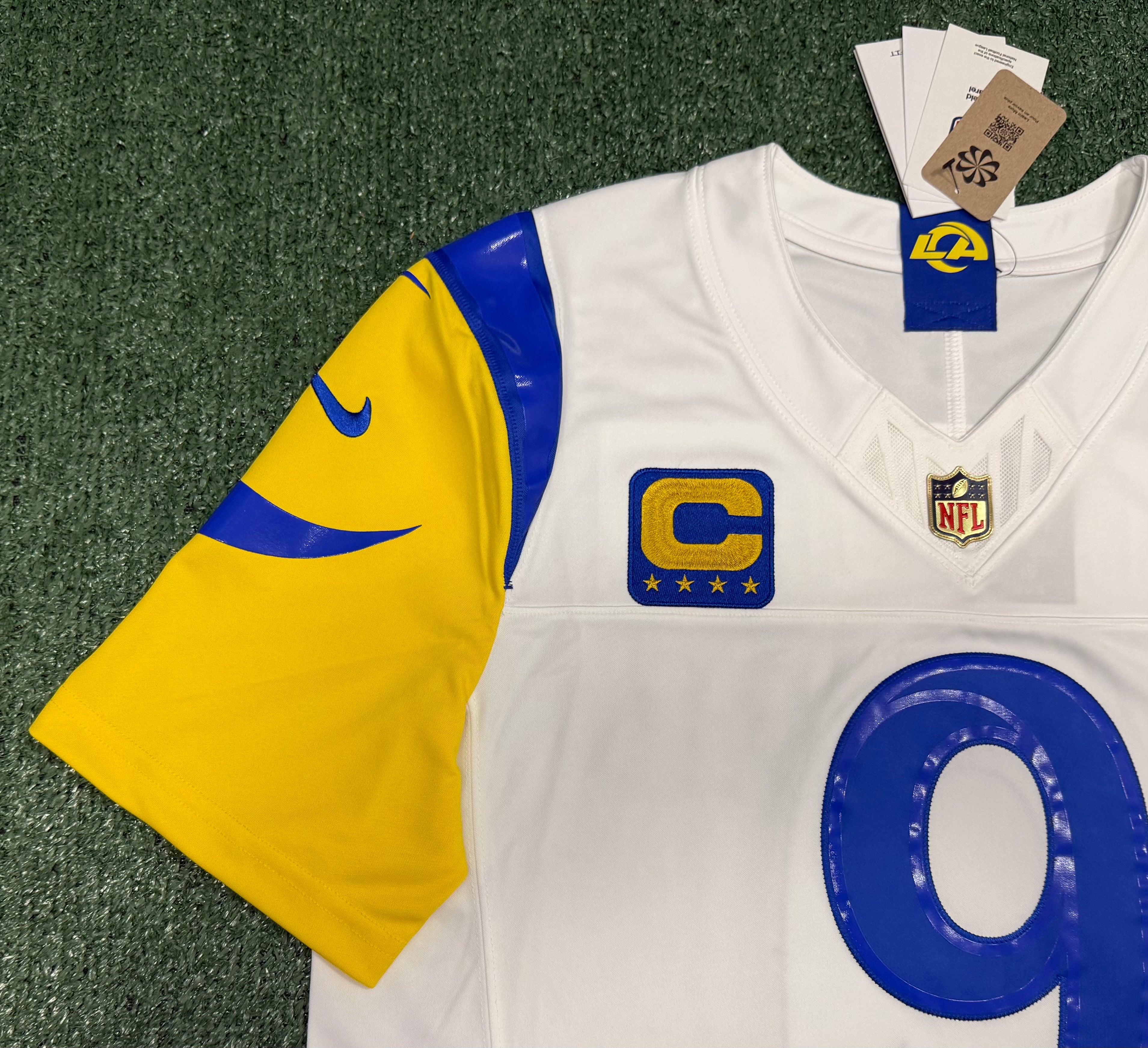 Matthew Stafford Los Angeles Rams Jersey #9 Nike Vapor Fuse Limited Stitched White Size (Large) NFL