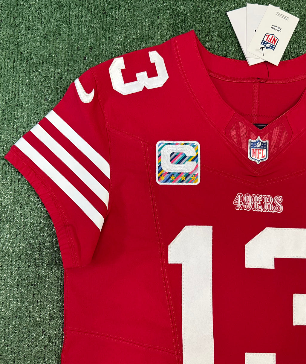 Brock Purdy San Francisco 49ers Jersey #13 Nike Vapor FUSE Elite Red Size 44 (Large) NFL