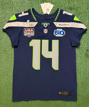 Sam Darnold Seattle Seahawks Jersey #14 Nike Vapor FUSE Elite Navy Size 40 (Medium) NFL