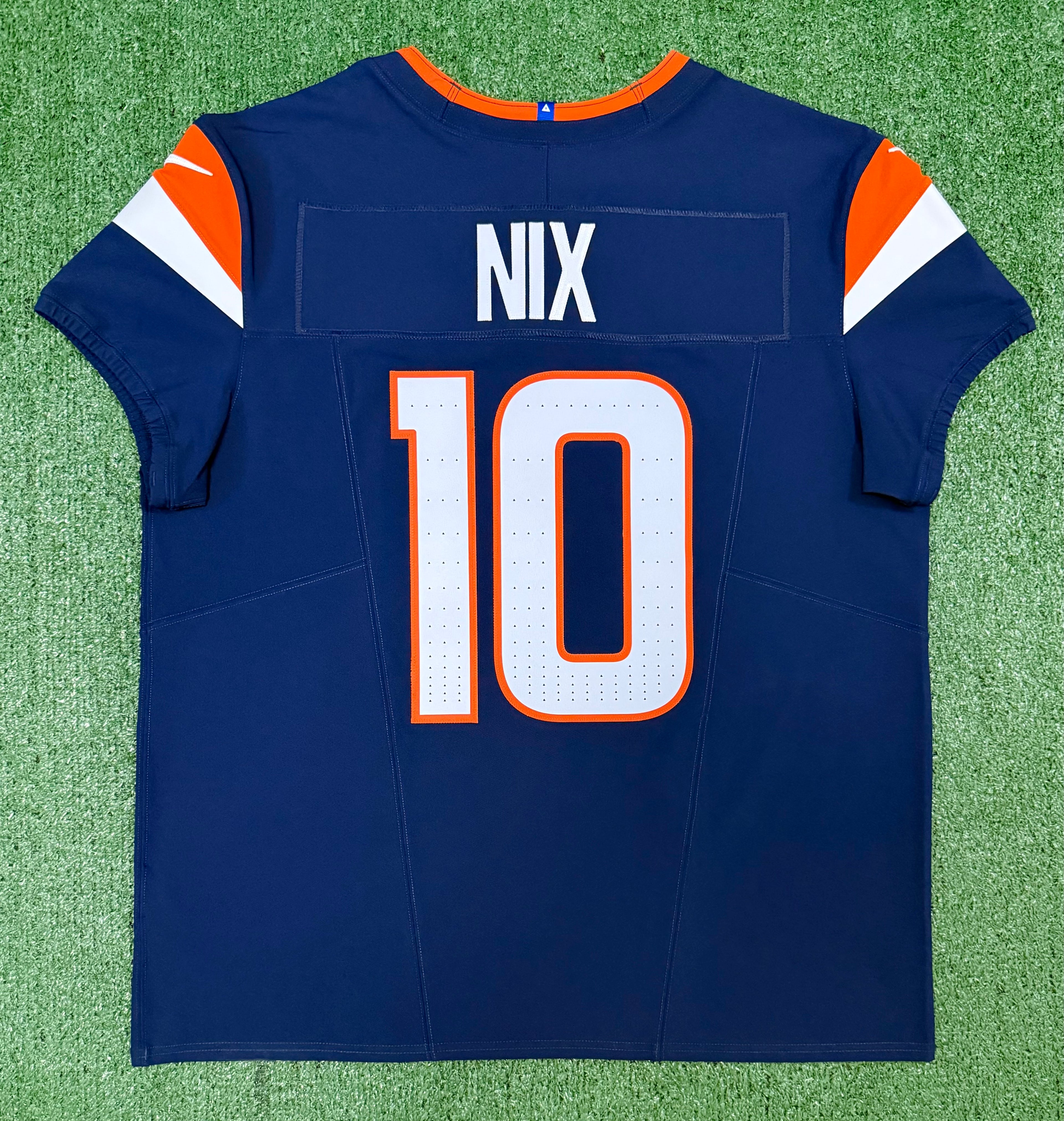 Bo Nix Denver Broncos Jersey #10 Nike Vapor Fuse Elite Navy Size 48 (XL) NFL
