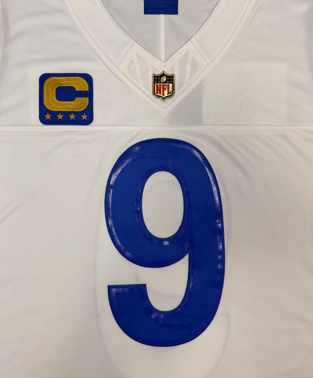 Matthew Stafford Los Angeles Rams Jersey #9 Nike Vapor Fuse Limited Stitched White Size (XL) NFL