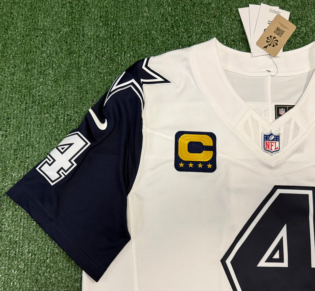 Dak Prescott Dallas Cowboys Jersey #4 Nike Vapor FUSE Limited White Size (Large) NFL