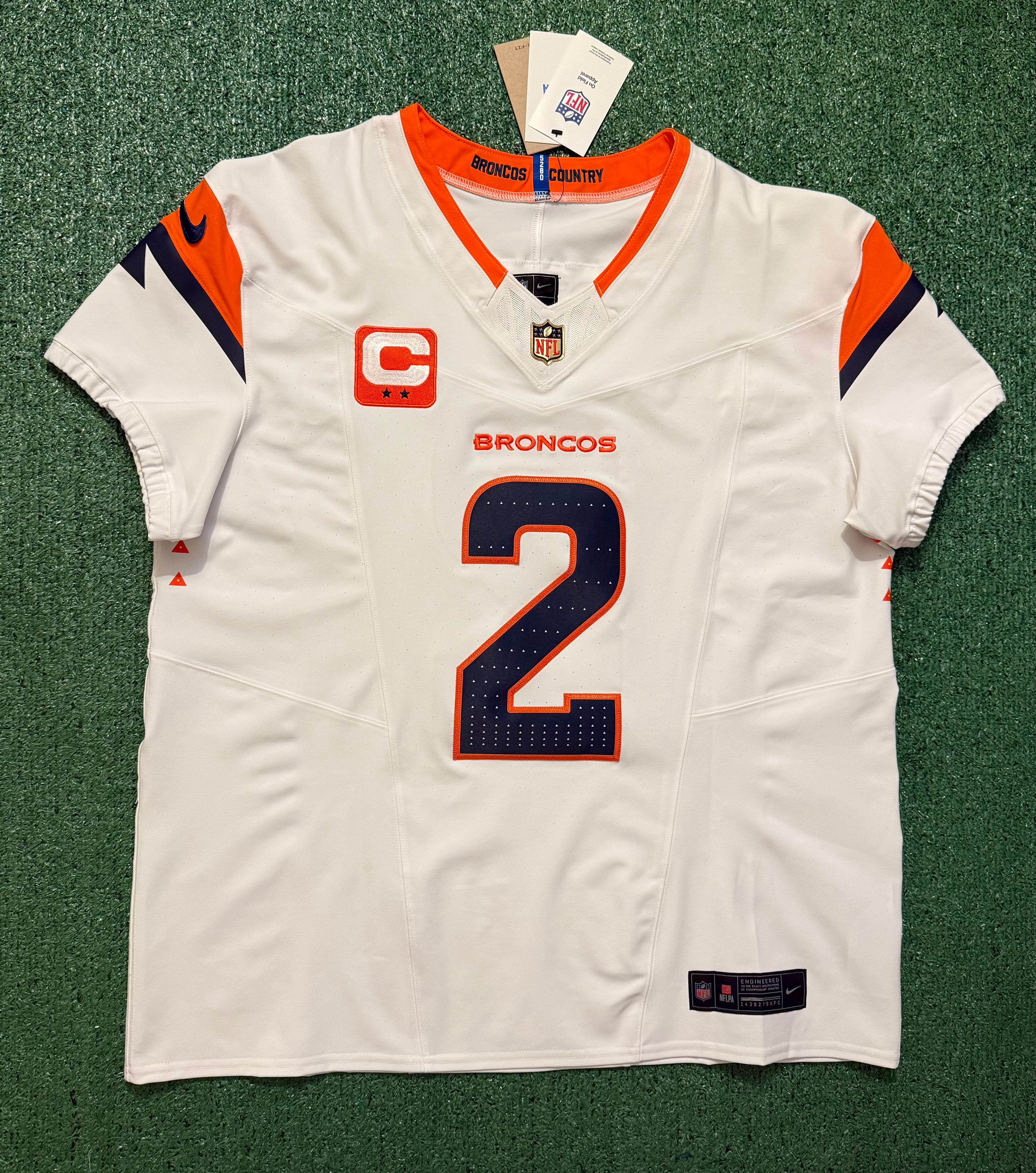 Pat Surtain II Denver Broncos Jersey #2 Nike Vapor Fuse Elite White Size 48 (XL) NFL