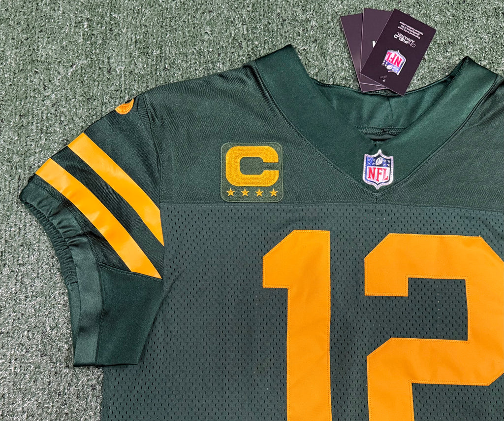 Aaron Rodgers Green Bay Packers Jersey #12 Nike Vapor Elite Green Size 44 (Large) NFL