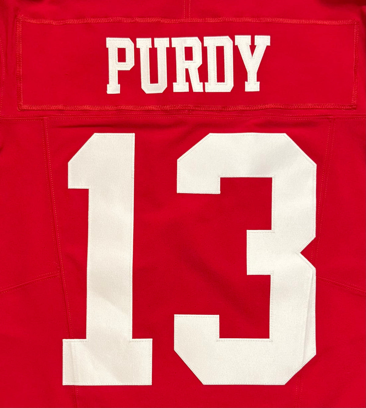 Brock Purdy San Francisco 49ers Jersey #13 Nike Vapor FUSE Elite Red Size 44 (Large) NFL