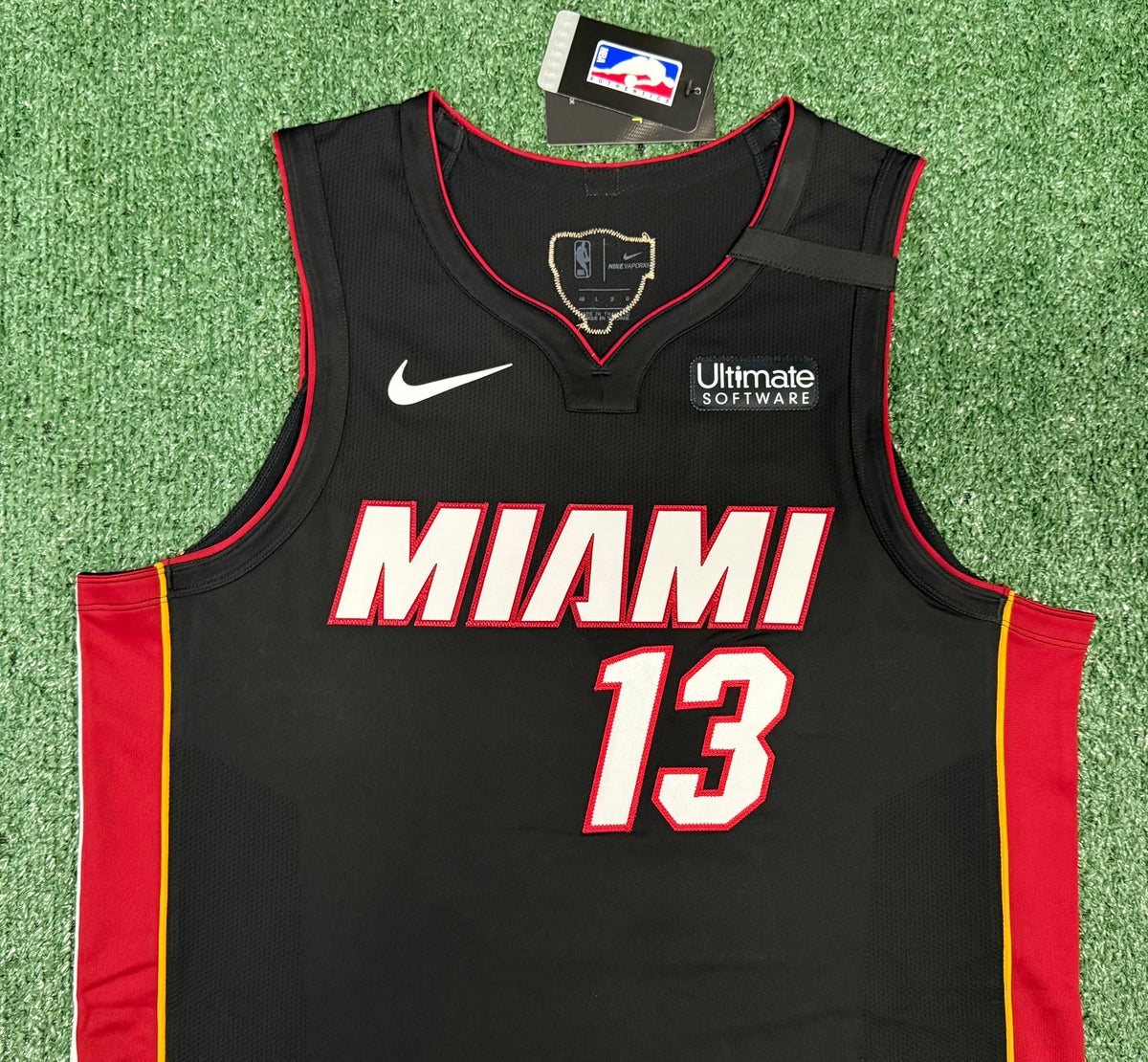 Bam Adebayo Miami Heat Bubble Jersey #13 Nike Vaporknit Authentic Black Size 48 (Large) NBA