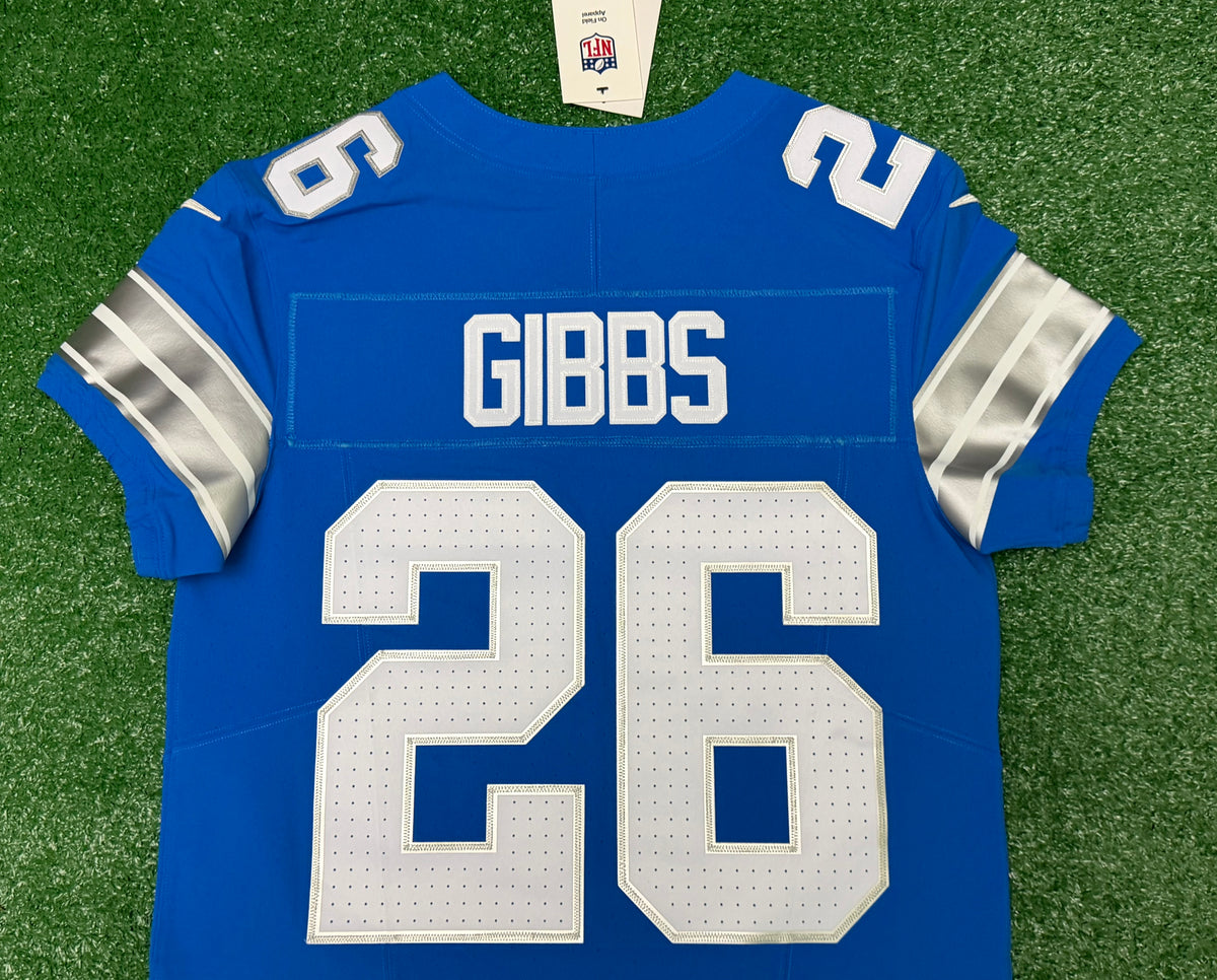 Jahmyr Gibbs Detroit Lions Jersey #26 Nike Vapor FUSE Elite Blue Size 40 (Medium) NFL