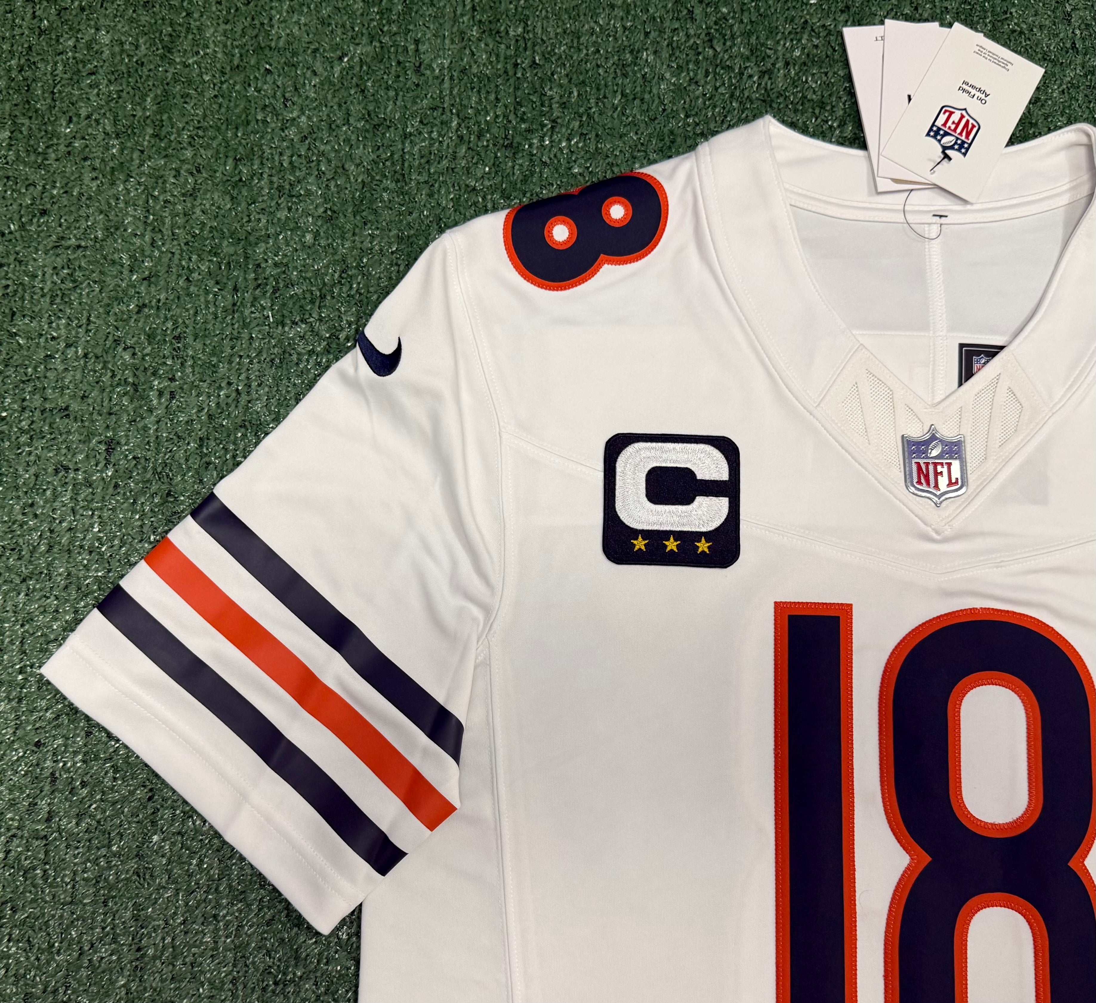 Caleb Williams Chicago Bears Jersey #18 Nike Vapor FUSE Stitched Limited White Size (Medium) NFL