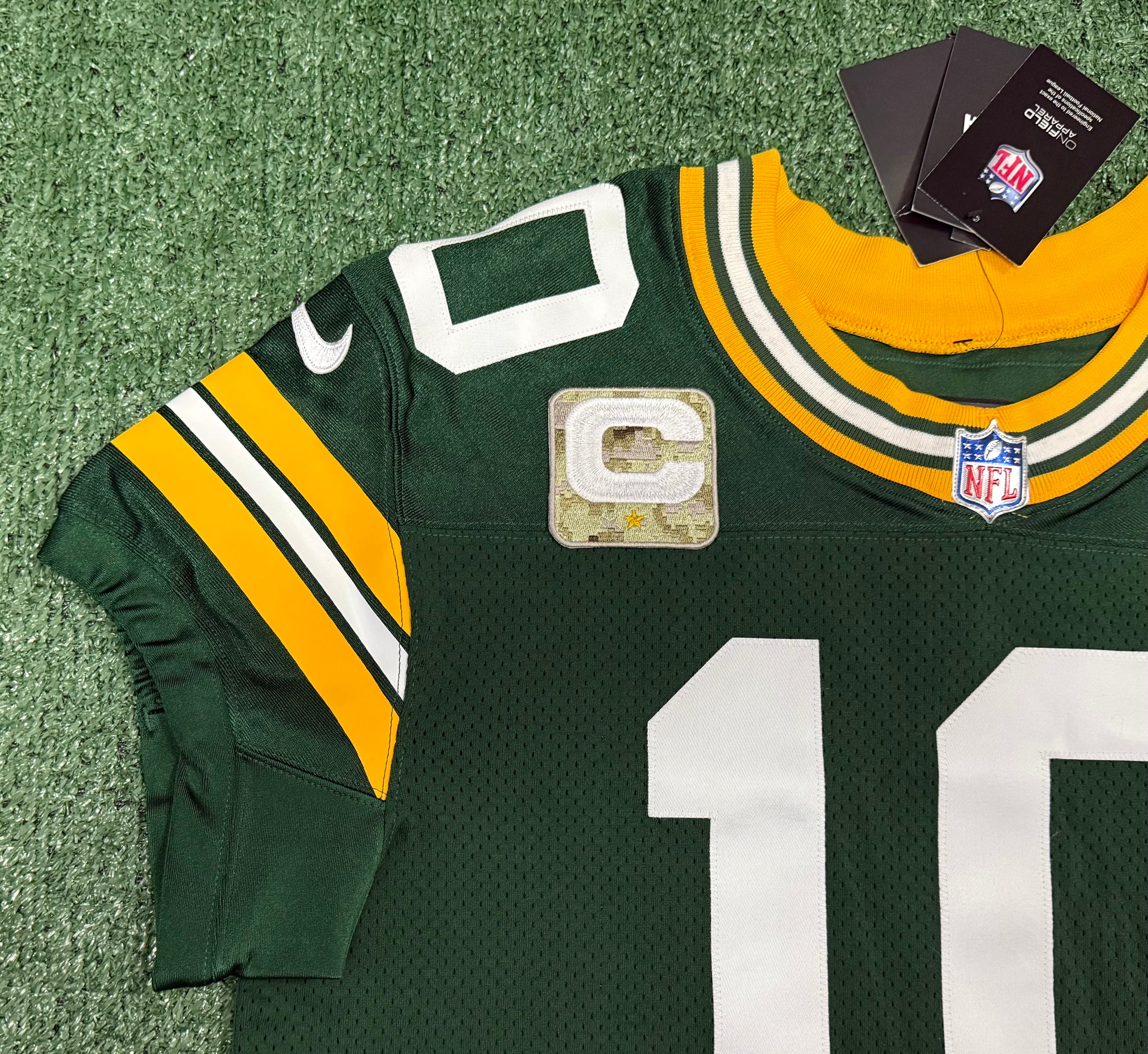 Jordan Love Green Bay Packers Jersey #10 Nike Vapor Elite Green Size 44 (Large) NFL