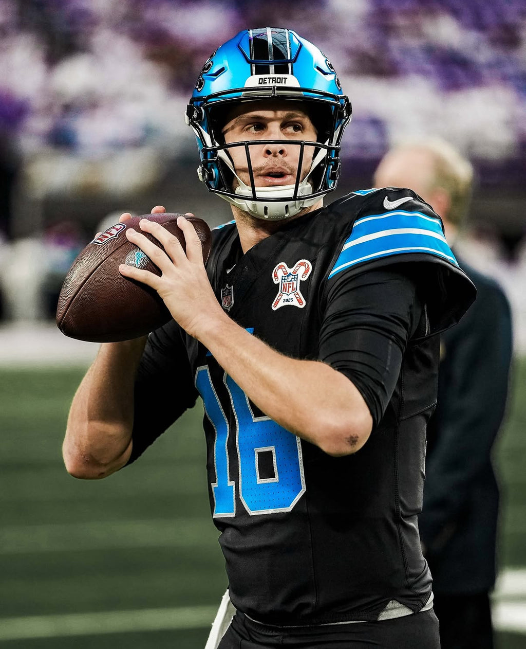 Jared Goff Detroit Lions Jersey #16  Nike Vapor FUSE Elite Black Size 44 (Large) NFL