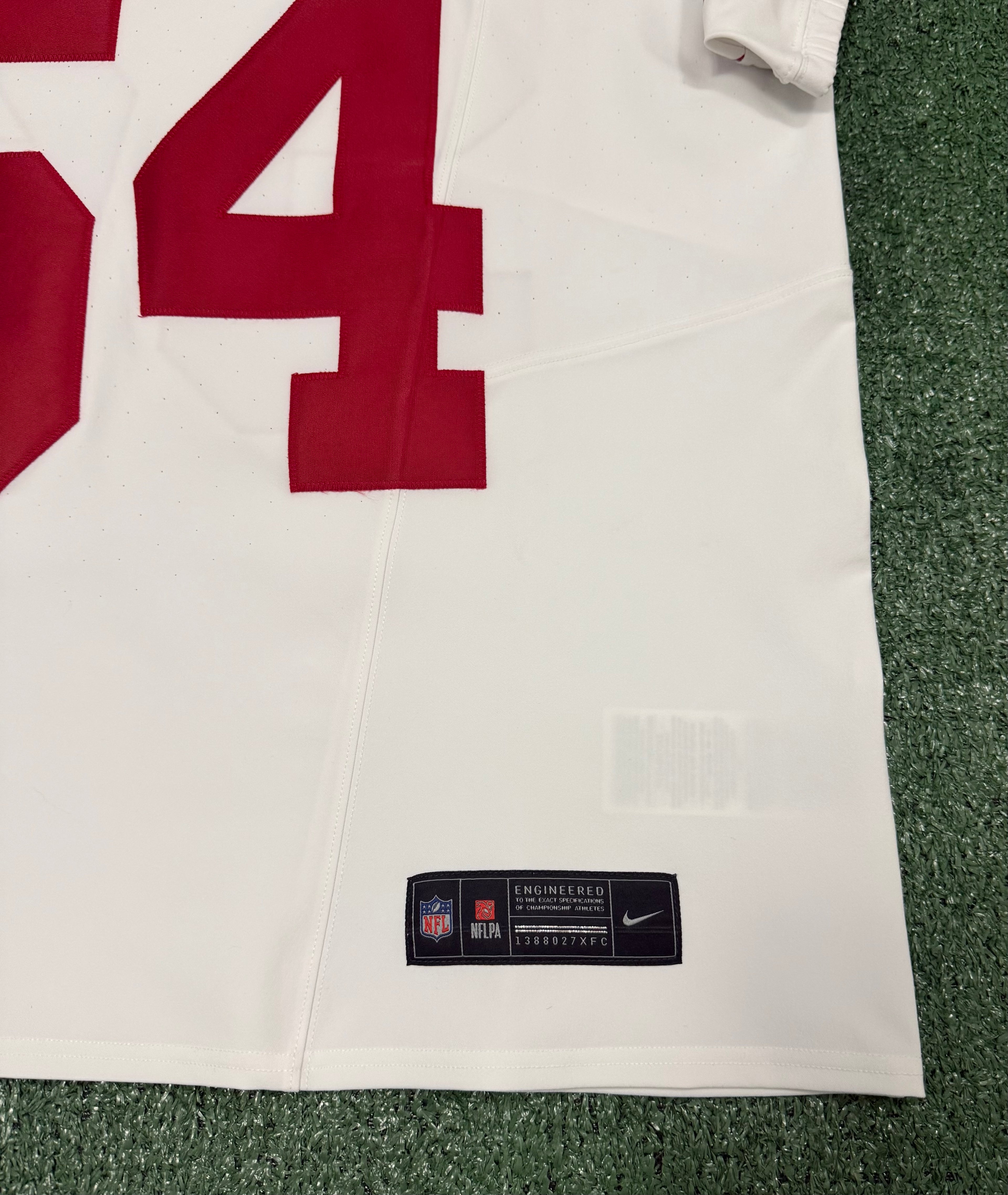 Fred Warner San Francisco 49ers Jersey #54 Nike Vapor FUSE Elite White Size 48 (XL) NFL