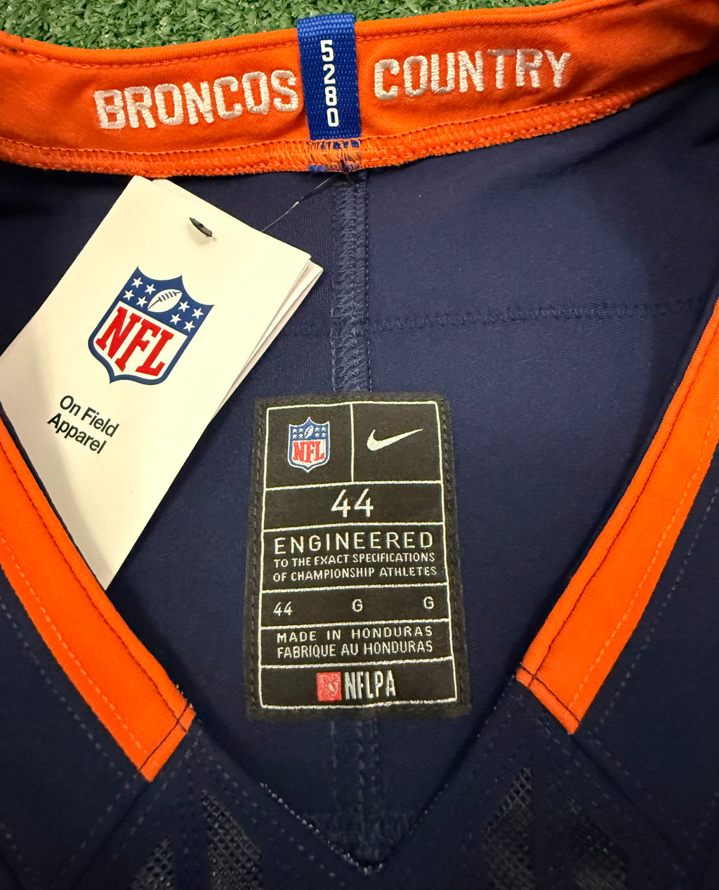 Pat Surtain II Denver Broncos Jersey #2 Nike Vapor Fuse Elite Navy Size 44 (L) NFL