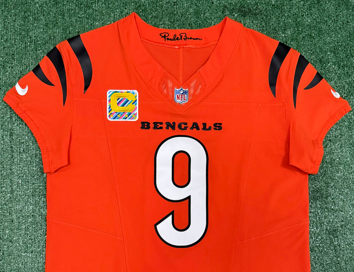 Joe Burrow Cincinnati Bengals Jersey #9 Nike Vapor FUSE Elite Orange Size 44 (L) NFL