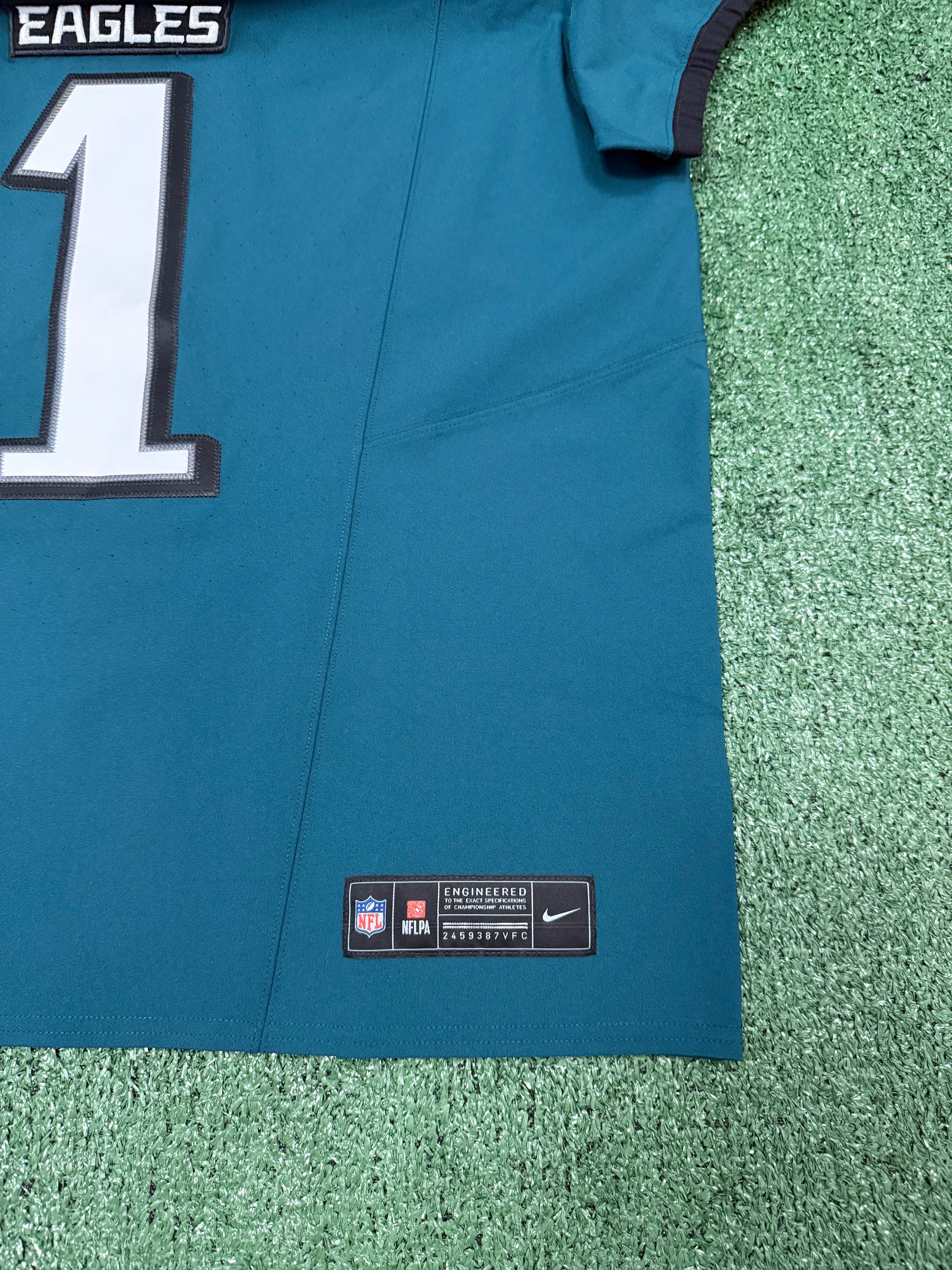 Jalen Hurts Philadelphia Eagles Jersey #1 Nike Vapor FUSE Elite Green size 44 (Large) NFL