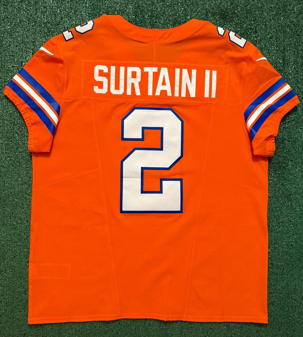Pat Surtain II Denver Broncos Jersey #2 Nike Vapor Fuse Elite Orange Size 48 (XL) NFL