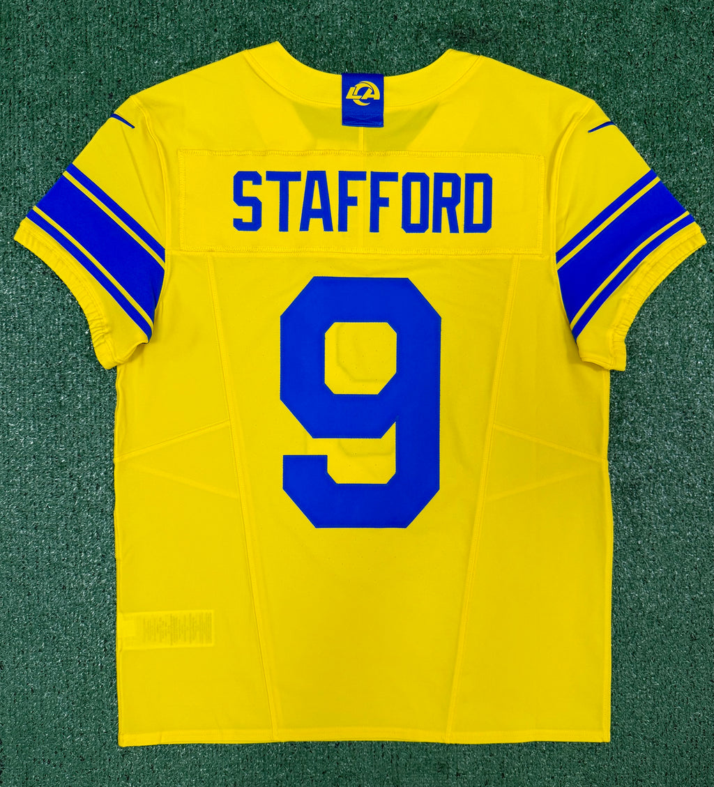 Matthew Stafford Los Angeles Rams Jersey #9 Nike Vapor FUSE Elite Yellow Size 40 (Medium) NFL