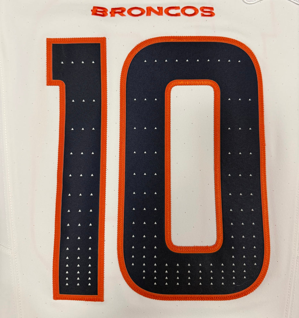 Bo Nix Denver Broncos Jersey #10 Nike Vapor Fuse Elite White Size 44 (L) NFL